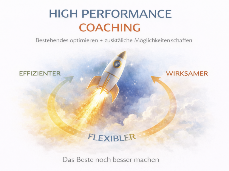Eine raketenartige Illustration mit den Worten „Effizienter“, „Flexibler“ und „Wirksamer“.